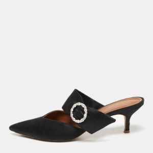 Malone Souliers Black Satin Crystal Embellished Maite Sandals Size 40, Sandals - Luxury Closet catalog