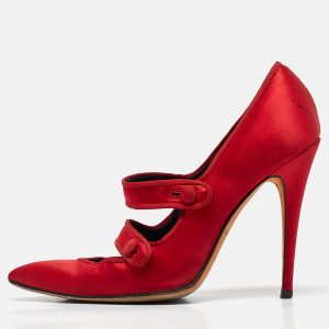 Manolo Blahnik Red Satin D'orsay Pumps Size 37, Pumps - Luxury Closet catalog