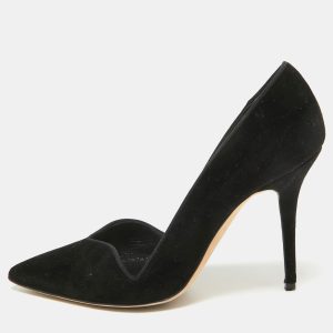 Manolo Blahnik Black Velvet Pointed Toe Pumps Size 36.5, Pumps - Luxury Closet catalog