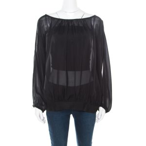 Marc by Marc Jacobs Black Sheer Silk Slit Batwing Sleeve Blouse M/L, Shirts & Tops - Luxury Closet catalog