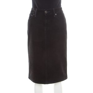 Marc by Marc Jacobs Black Washed Denim Slit Detail Skirt M, Skirts - Luxury Closet catalog