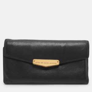 Marc by Marc Jacobs Black Leather Trifold Continental Wallet, Wallets & Money Clips - Luxury Closet catalog
