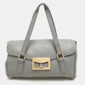 Marc by Marc Jacobs Grey Leather Turn Lock Flap Satchel, Satchels - Luxury Closet catalog