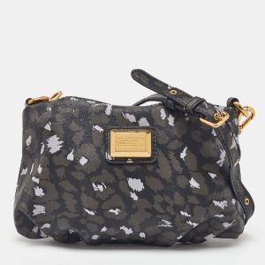 Marc by Marc Jacobs Black/Grey Animal Printed Leather Shoulder Bag, Shoulder Bags - Luxury Closet catalog