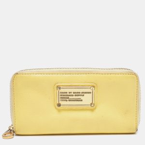 Marc by Marc Jacobs Yellow Leather Classic Q Zip Around Wallet, Wallets & Money Clips - Luxury Closet catalog