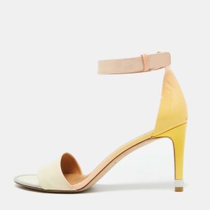 Marc by Marc Jacobs Beige/Yellow Patent Leather Ankle Strap Sandals Size 40, Sandals - Luxury Closet catalog