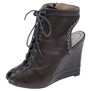 Marc by Marc Jacobs Brown Leather Wedge Booties Size 36, Boots - Luxury Closet catalog