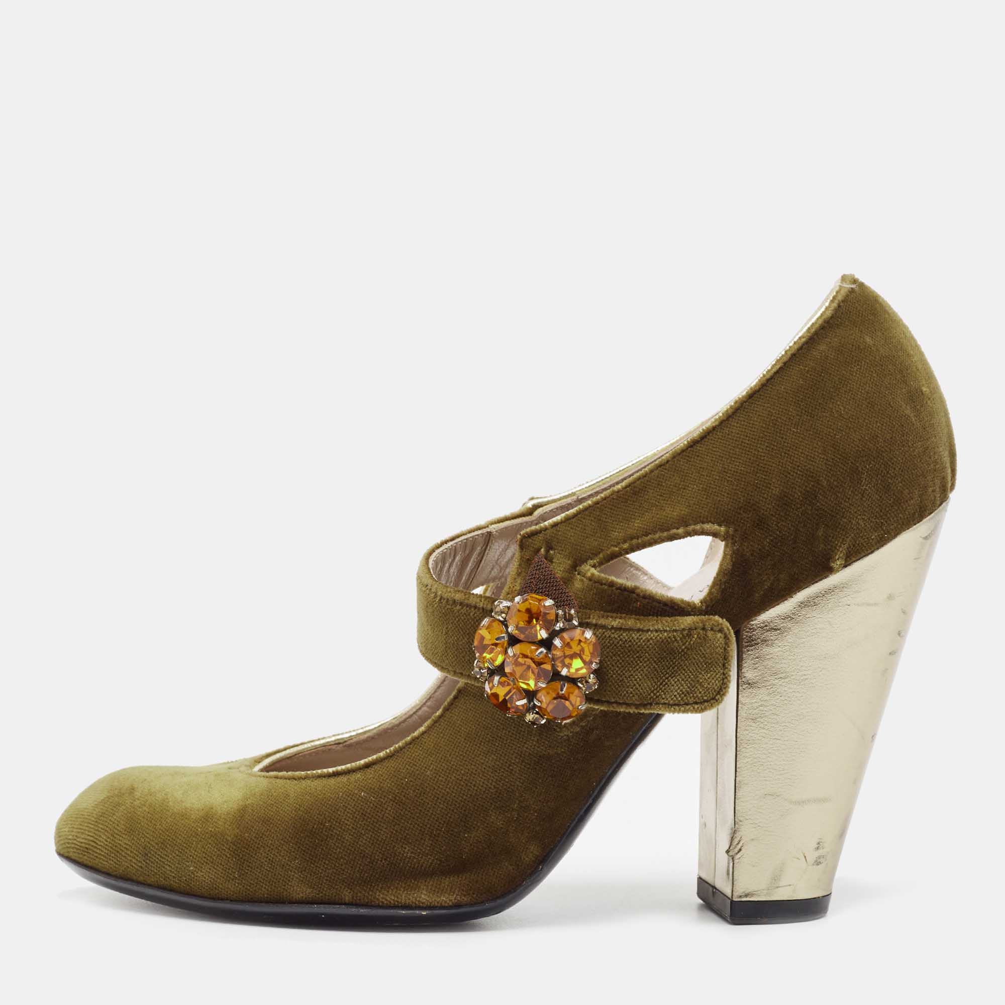 Marc by Marc Jacobs Olive Green Suede Mary Jane Pumps Size 37, Pumps - Luxury Closet catalog