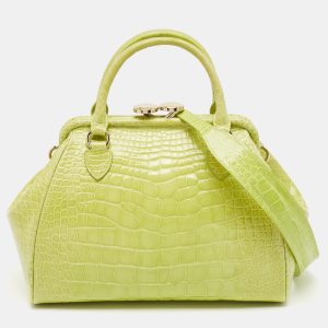 Marc Jacobs Yellow Green Alligator Mini Stam Satchel, Satchels - Luxury Closet catalog