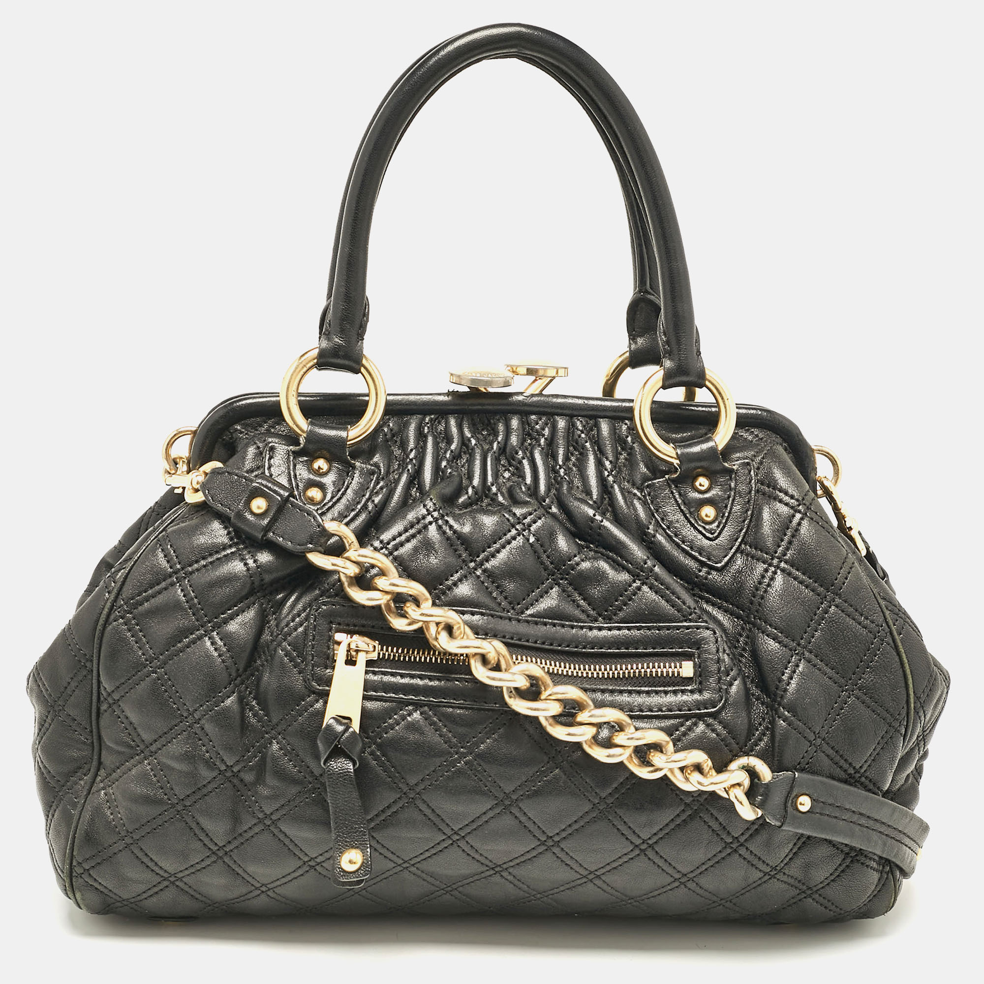 Marc Jacobs Black Quilted Leather Stam Satchel, Satchels - Luxury Closet catalog