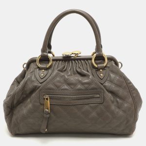 Marc Jacobs Brown Quilted Leather Stam Satchel, Satchels - Luxury Closet catalog