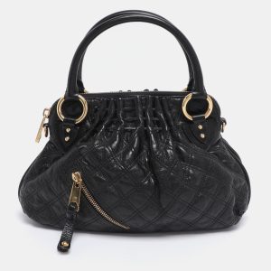 Marc Jacobs Black Quilted Leather Small Cecilia Satchel, Satchels - Luxury Closet catalog