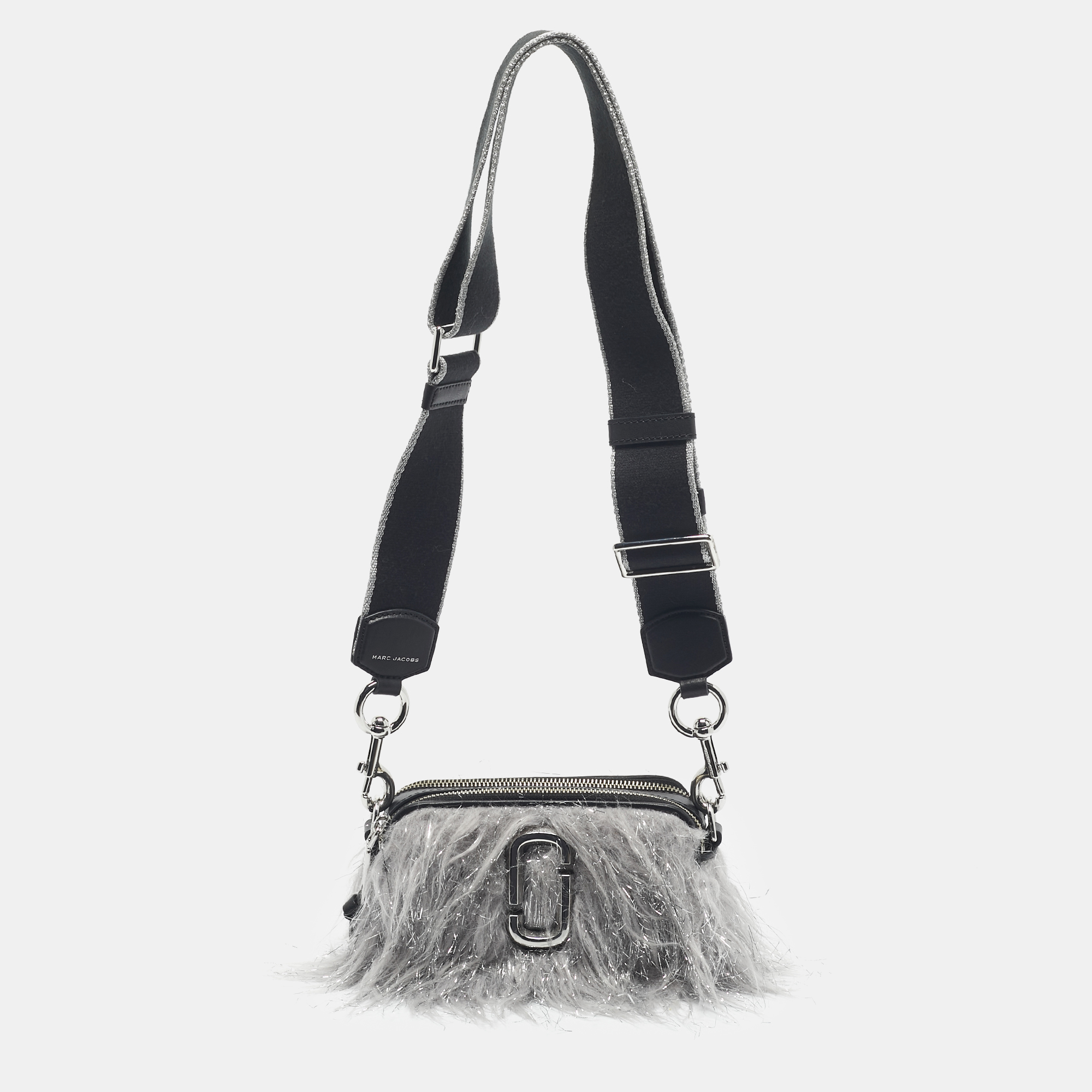 Marc Jacobs Grey/Black Faux Fur and Leather The Creature Snapshot Crossbody Bag, Shoulder Bags - Luxury Closet catalog