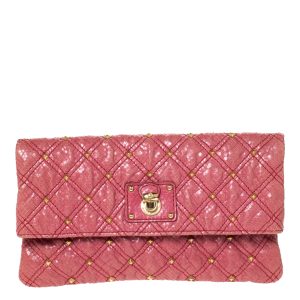 Marc Jacobs Pink Studded Leather Eugenie Clutch, Clutches & Special Occasion Bags - Luxury Closet catalog
