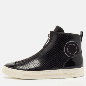 Marc Jacobs Black Patent Leather and Snakeskin Embossed Leather High Top Sneakers Size 37, Athletic Shoes & Sneakers - Luxury Closet catalog