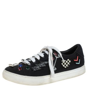 Marc Jacobs Black Canvas Patches And Embellished Low Top Sneakers Size 39, Athletic Shoes & Sneakers - Luxury Closet catalog