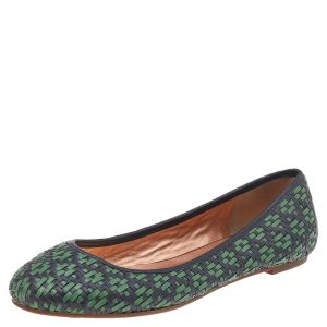 Marc Jacobs Green/Black Braided Leather Ballet Flats Size 38, Flats - Luxury Closet catalog