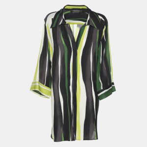 Marina Rinaldi Multicolor Stripe Silk Shirt L, Shirts & Tops - Luxury Closet catalog