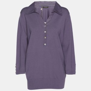 Marina Rinaldi Purple Knit Full Sleeve T-Shirt L, Shirts & Tops - Luxury Closet catalog