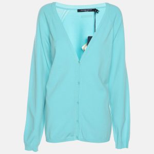 Marina Sport by Marina Rinaldi Sky Blue Knit Full Sleeve Sweater L, Sweaters & Cardigans - Luxury Closet catalog