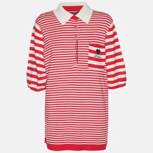 Marina Sport by Marina Rinaldi Red/White Striped Knit Polo T-Shirt XL, Shirts & Tops - Luxury Closet catalog