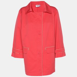 Voyage by Marina Rinaldi Coral Red Gabardine Rain Coat L, Coats & Jackets - Luxury Closet catalog