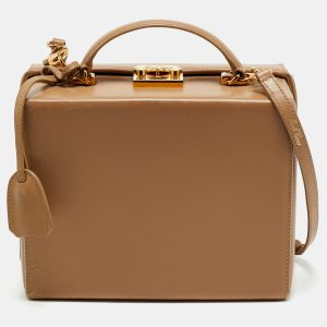 Mark Cross Tan Leather Grace Box Bag, Shoulder Bags - Luxury Closet catalog