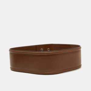 Marni Brown Leather Wide Waist Belt 80 CM, Belt Buckles - Luxury Closet catalog