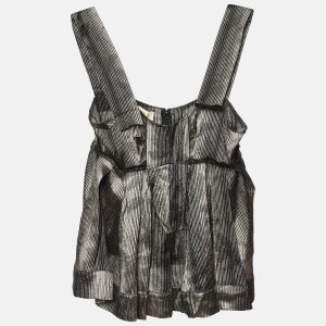 Marni Metallic Stripe Lurex Silk Blend Trapeze Top S, Shirts & Tops - Luxury Closet catalog