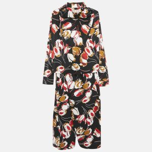 Marni Black/Red Floral Print Cotton Blouse and Pants Set M, Suits - Luxury Closet catalog
