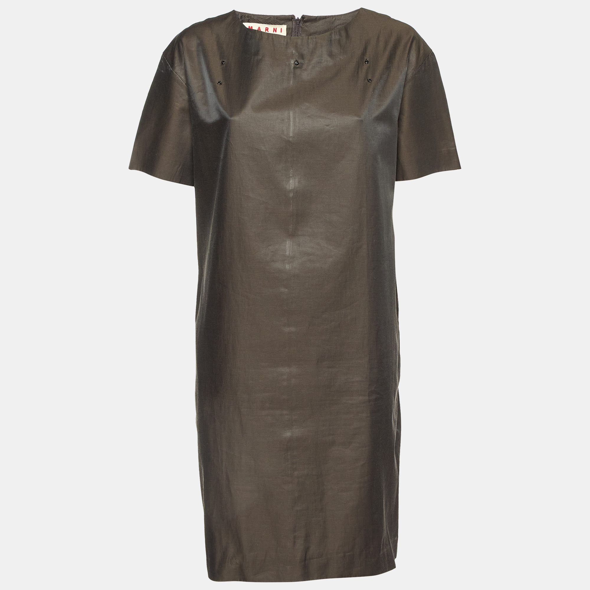 Marni Brown Cotton Blend Shift Dress L, Dresses - Luxury Closet catalog
