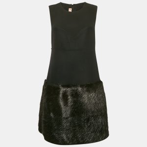 Marni Black Suede and Real Fur Trim Short Dress M, Dresses - Luxury Closet catalog