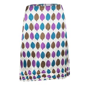 Marni Multicolor Leaf Print Ruched Hem Detail Satin Skirt S, Skirts - Luxury Closet catalog