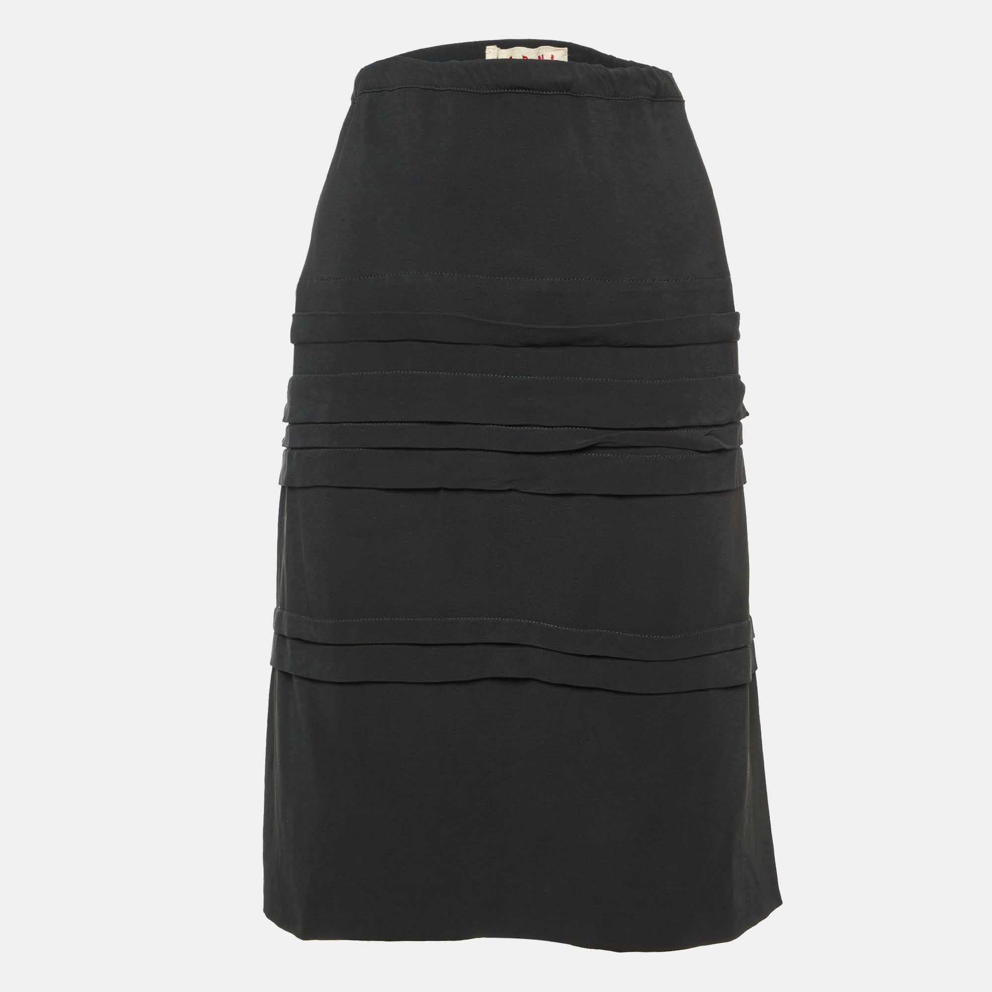 Marni Black Crepe Knee Length Skirt L, Skirts - Luxury Closet catalog
