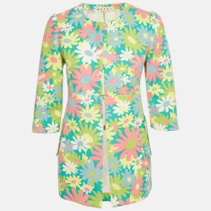 Marni Green Floral Print Cotton Jacket S, Coats & Jackets - Luxury Closet catalog