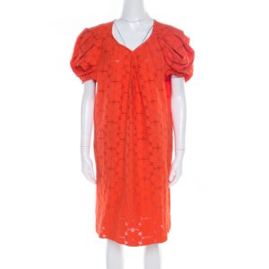 Marni Tangerine Floral Cotton Lace Shift Dress S, Dresses - Luxury Closet catalog