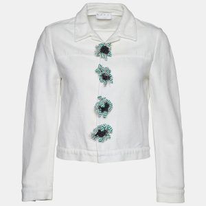 Marni White Cotton & Linen Contrast Button Detail Jacket M, Coats & Jackets - Luxury Closet catalog