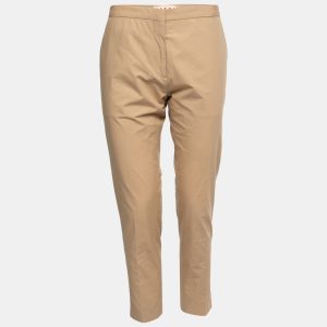 Marni Tan Cotton Straight-Leg Trousers M, Clothing - Luxury Closet catalog