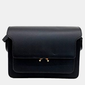 Marni Black Leather Trunk Bag, Shoulder Bags - Luxury Closet catalog