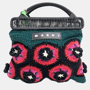 Marni Multicolor Fabric Knit Market Bag, Tote Handbags - Luxury Closet catalog