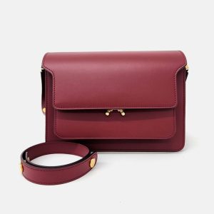 Marni Burgundy Leather Marni trunk Bag, Handbags - Luxury Closet catalog