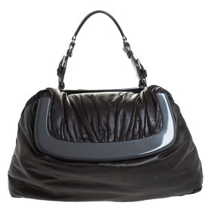 Marni Dark Grey Soft Leather Frame Flap Shoulder Bag, Shoulder Bags - Luxury Closet catalog
