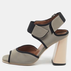 Marni Grey/black Neoprene Chomp Ankle Strap Sandals Size 36, Sandals - Luxury Closet catalog