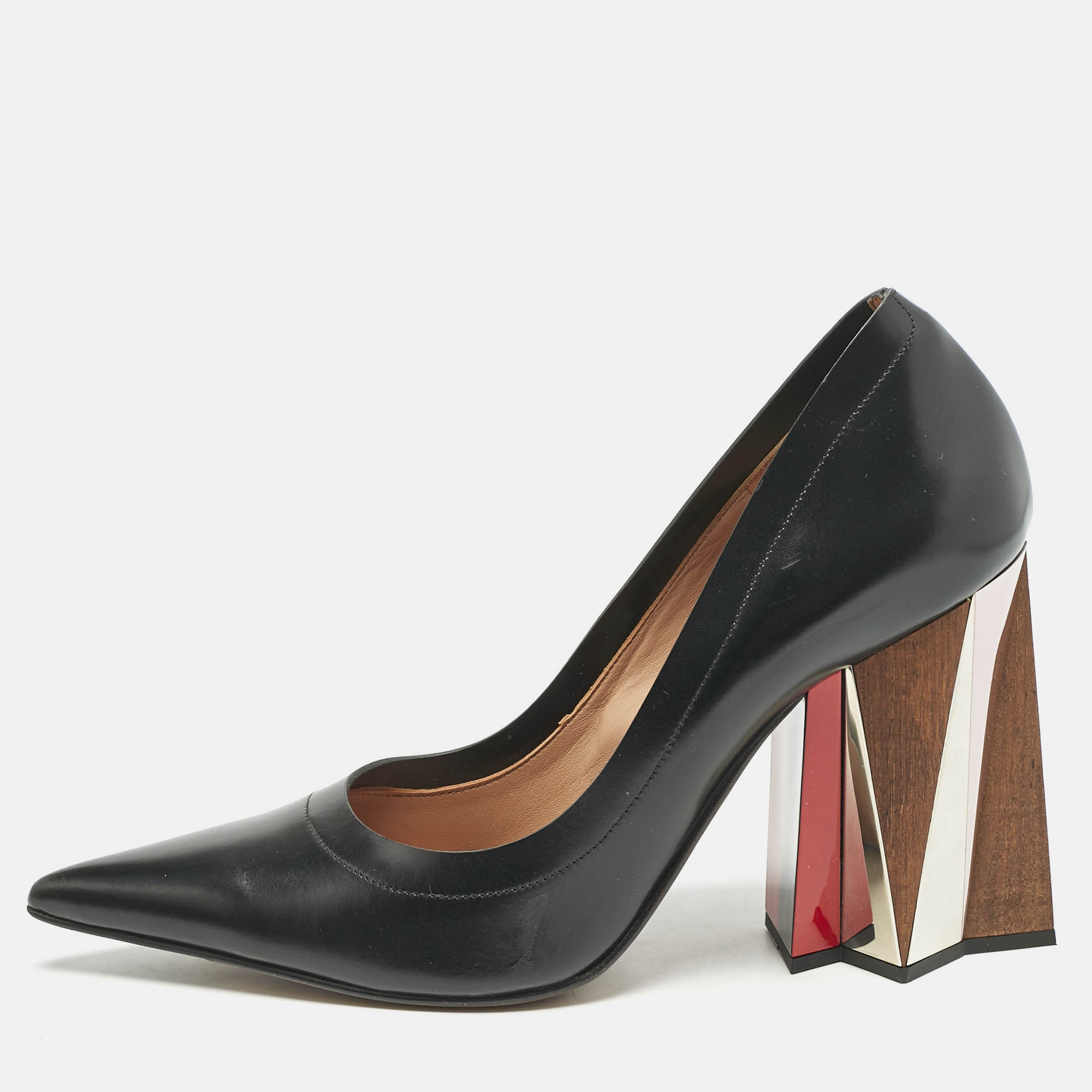 Marni Black Leather Block Heel Pumps Size 41.5, Pumps - Luxury Closet catalog