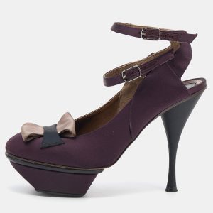 Marni Multicolor Satin Buckle Detail Platform Sandals Size 39, Sandals - Luxury Closet catalog