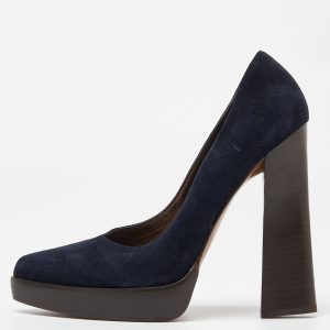 Marni Blue Suede Pointed Toe Platform Pumps Size 38, Pumps - Luxury Closet catalog