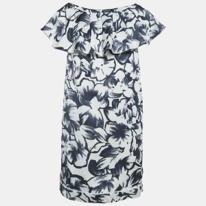 Max & Co. Navy Blue and White Floral Print Crepe Mini Dress M, Dresses - Luxury Closet catalog