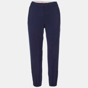 Max Mara Studio Navy Blue Wool Blend Tapered Trousers S, Clothing - Luxury Closet catalog