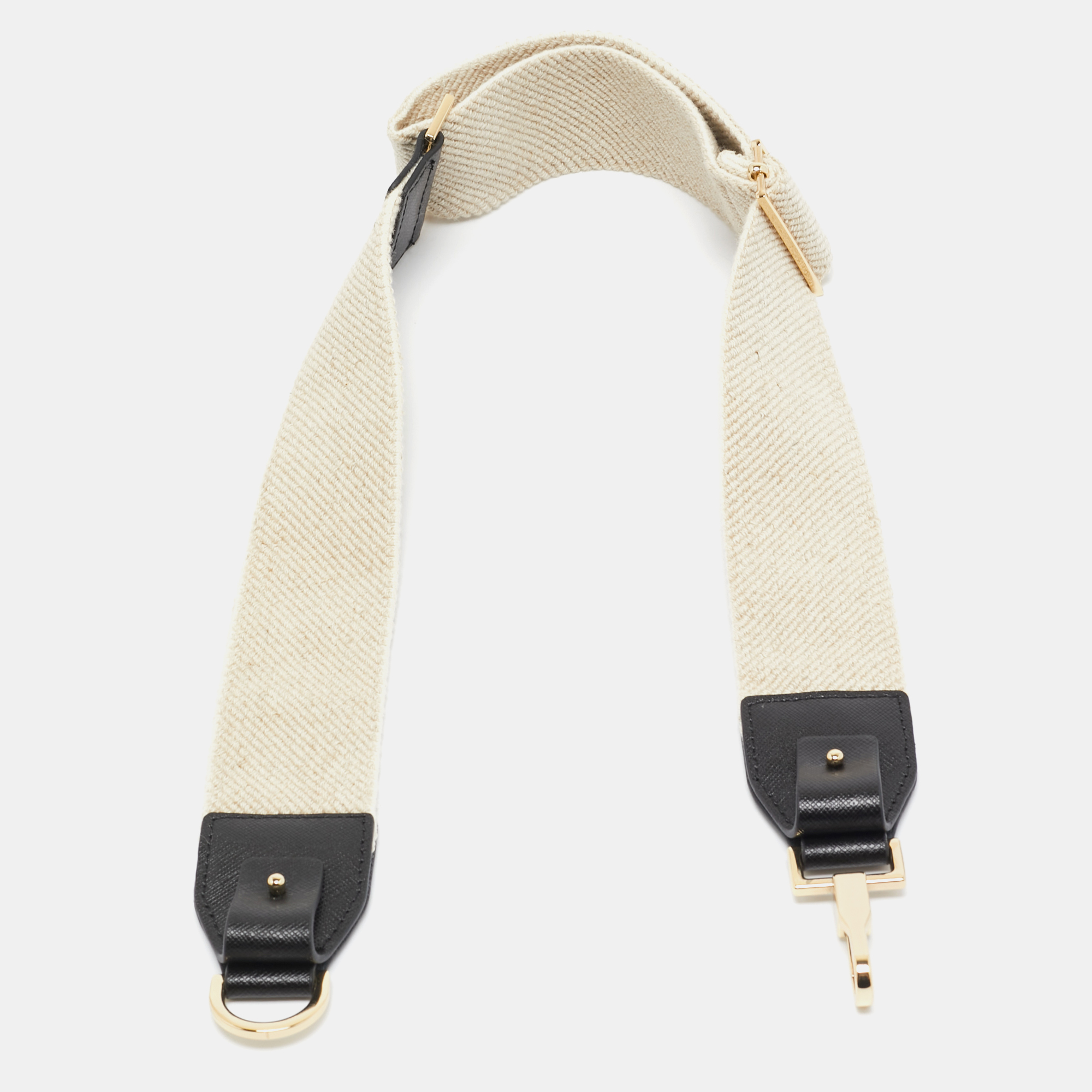 Max Mara Beige/Black Canvas and Leather Shoulder Bag Strap, Luggage Accessories - Luxury Closet catalog