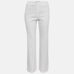 Max Mara White Cotton Straight-Leg Trousers M, Clothing - Luxury Closet catalog